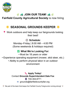 Grounds Keeper Job Posting