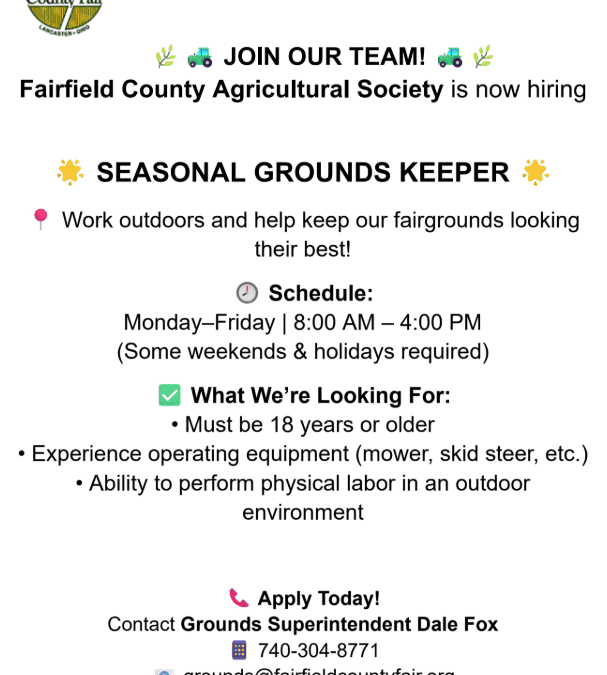Grounds Keeper Job Posting